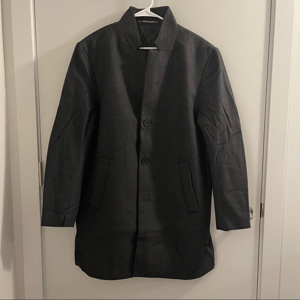 H&M Dark Gray Wool Blend Coat for Men